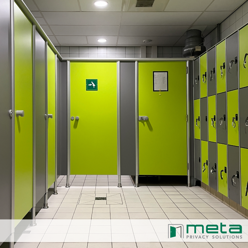 At the Landal Mont Royal holiday park, our toilet partitions are bright green and conjure up a harmonious feel-good atmosphere for all visitors.